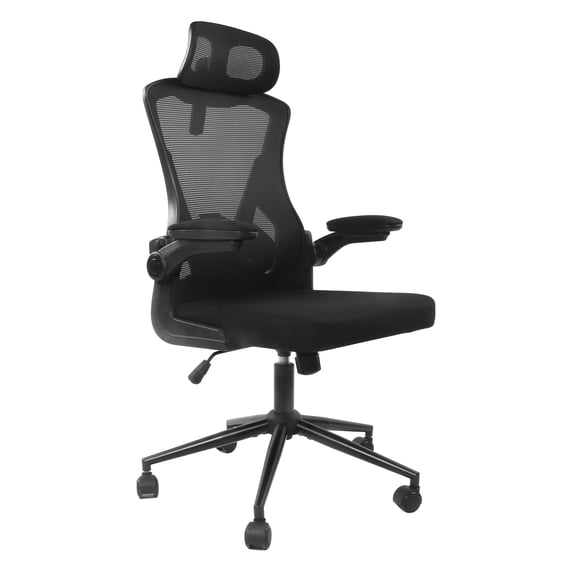 Ergonomic Office Mesh Chair with Adjustable Height & Armrests & Headrest - Black