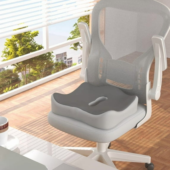 ​ ​ 【Ergonomic Office Seat Cushion】3-Zone Memory Foam Lumbar Support Pillow Breathable Posture Corrector for Car Office Wheelchair