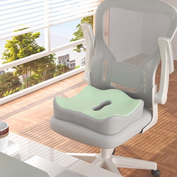  【Ergonomic Office Seat Cushion】3-Zone Memory Foam Lumbar Support Pillow Breathable Posture Corrector for Car Office Wheelchair