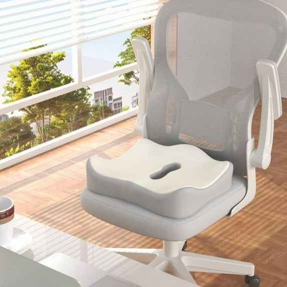 ​ ​ 【Ergonomic Office Seat Cushion】3-Zone Memory Foam Lumbar Support Pillow Breathable Posture Corrector for Car Office Wheelchair