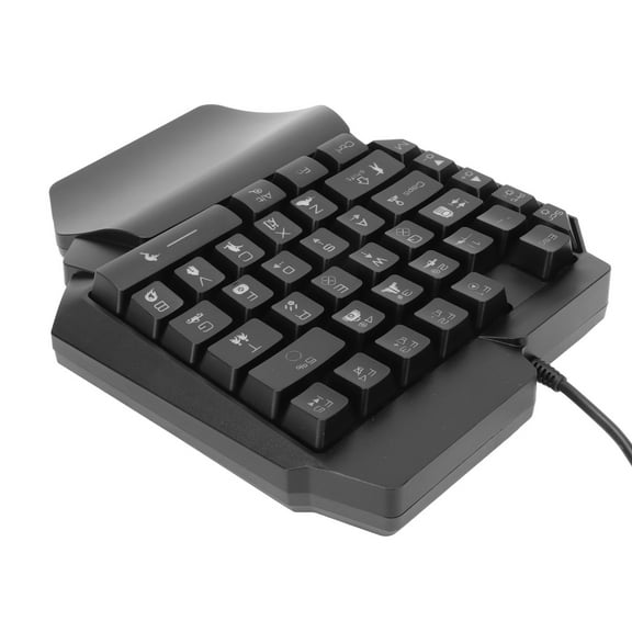 Ergonomic One,Handed Keyboard, USB Wired, RGB Backlit For Gaming  Comfort, Quick Response