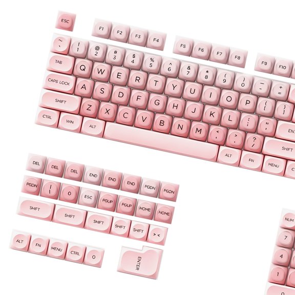 Ergonomic PBT+PCs HOA Height 10MM 132 Lipstick Keycaps Set For Switches And Keyboard Enthusiasts