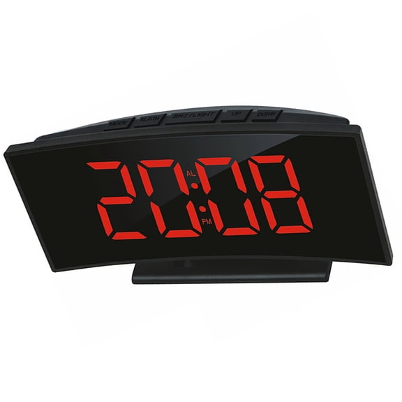 Ergonomic Plastic LED Alarm Clock Humidity Temperature Display And USB Rechargable Port Large Screen Digital Clock