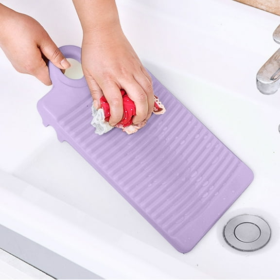 Ergonomic Plastic Washboard - Thickened Portable Laundry Board for Handwashing, Camping & Travel Essentials Scrub Board with Non-Slip Surface