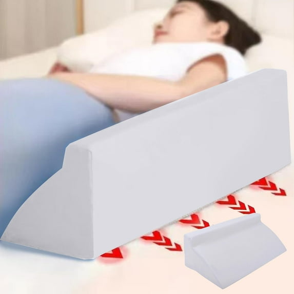 Ergonomic Positioning Pillow for Bed-Rest Support with R-Shaped Design for Patient Care and Pressure Relief Foam Material(White)