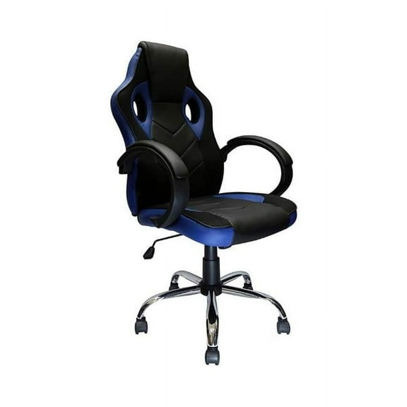 Ergonomic Racing Game Chair with Tilt & Armrest, Blue