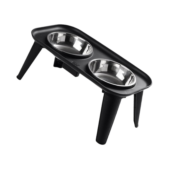Ergonomic Raised Dog Feeder Set, Stainless Bowls with Stability Stand for Joint Health