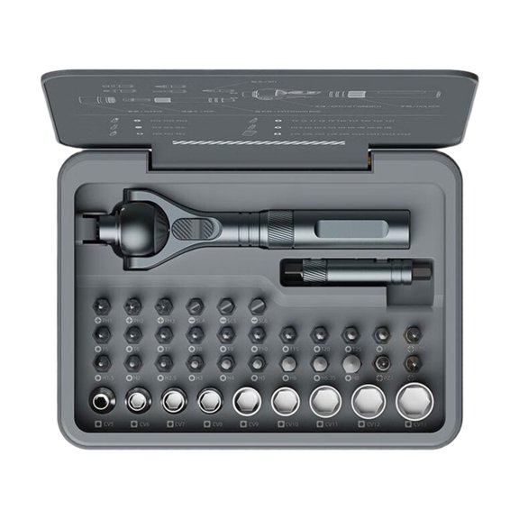 Ergonomic Ratcheting Screwdriver Kit 180 Head Magnetic Bit For Vehicle Repair