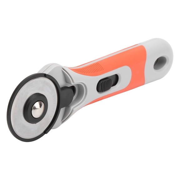 Ergonomic Rotary Fabric Cutter 45mm Sewing Roller Wheel Cutter with 10 Pieces High Speed Steel Replacement Blades for Precision Leather Paper Cloth Cutting 1.8 inches