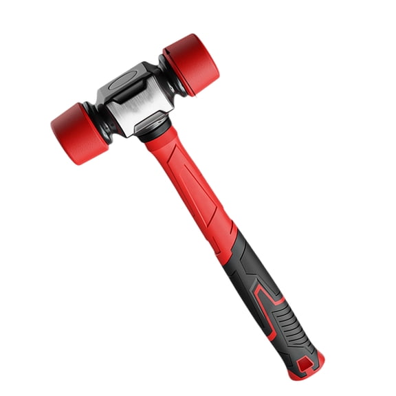 Ergonomic Rubber Mallets Hammer With Fiber Shock Absorbing Handle For Home Improvement And Professional Woodworking