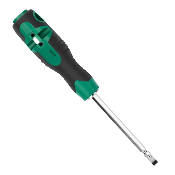 Ergonomic Screwdriver Tool With Stripping Winding Functionality And Interchangeable Slotted/Crossed Heads