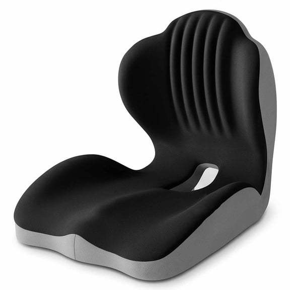 Ergonomic Seat Cushion Memory Foam L-Shaped Office Chair Cushion & Car Seat Cushion for Long Sitting, Lower Back Support Pillow for Office, Home, Driving