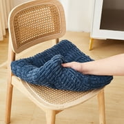 Ergonomic Seat Cushion Square Seat Cushion Chair Pads for Kitchen Dining Chairs, Soft Comfort Crystal Velvet Chair Mat Pillow Cushions for Office Desk Living Room TatamiBlue,40cm/1PC