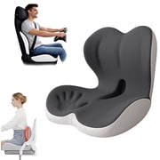 Seat Cushion for Office Chair & Car- Support for Tailbone Pain Relief, Raised Seat& Thickened Lumbar Support for Office, Car , Long Sitting