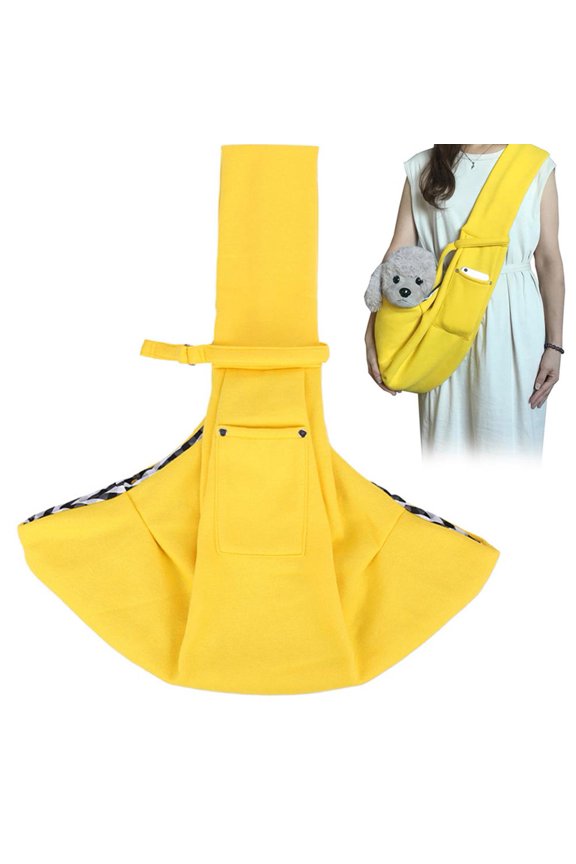 Ergonomic Sling Bag - Single Shoulder Breathable Mesh for Small Dogs & Cats, Lightweight & Hands-Free with Pockets for Essentials, Adjustable Strap