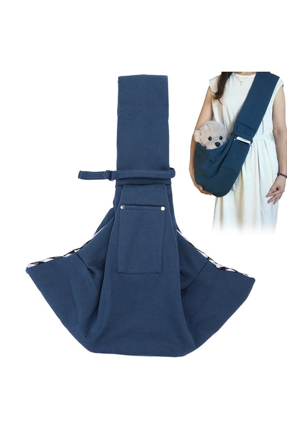 Ergonomic Sling Bag - Single Shoulder Breathable Mesh for Small Dogs & Cats, Lightweight & Hands-Free with Pockets for Essentials, Adjustable Strap