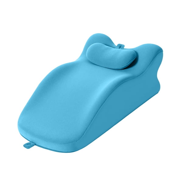 Ergonomic Spine Support Pillow, Multi-Position Bed Pillow for Posture Alignment - Blue