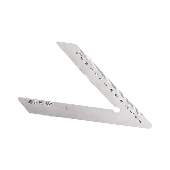 Ergonomic Stainless Steel Angled Finder Ruler Measurement Tool 45° 90° Option with Clear Numerals Enhancing Visibilities