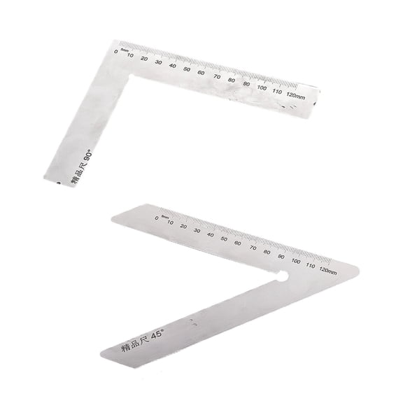 Ergonomic Stainless Steel Angled Finders Ruler Measurement Tool 45 90 Option with Clear Numeral Enhancing Visibilities