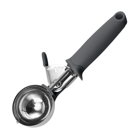 Ergonomic Stainless Steel Ice Cream Scoop - Multi-Use Kitchen Tool for Desserts, Baking, Melon Balls & Meatballs - Commercial Grade, Dishwasher Safe & Heavy Duty