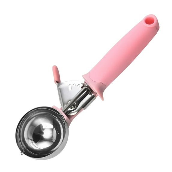 Ergonomic Stainless Steel Ice Cream Scoop - Multi-Use Kitchen Tool for Desserts, Baking, Melon Balls & Meatballs - Commercial Grade, Dishwasher Safe & Heavy Duty