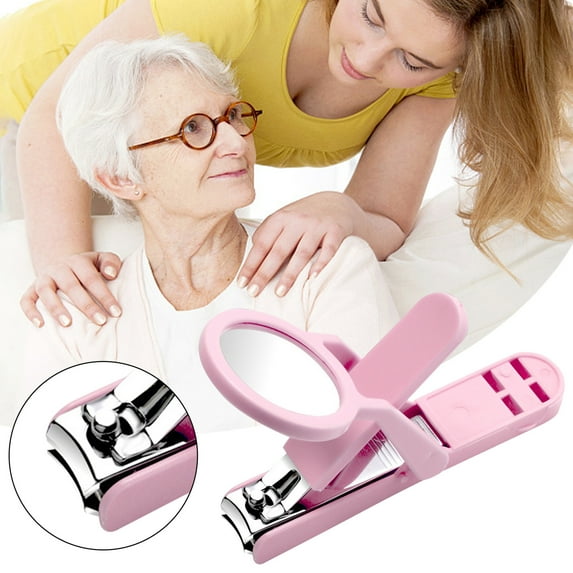Ergonomic Stainless Steel Nail Clipper with Magnifying Feature for Easy Fingernail and Toenail Care Ideal for Men and Women of All Ages