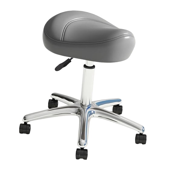 Ergonomic Stool Swivel Saddle Chair Sturdy Stainless Steel Base Height Adjustable for Lash Artists Barbers