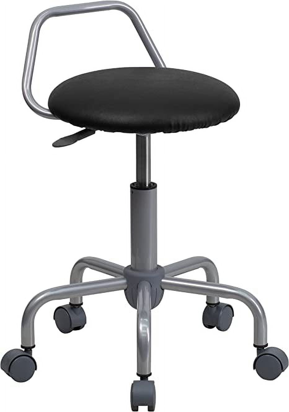 Ergonomic Stool With Backrest, Black - Walmart.com