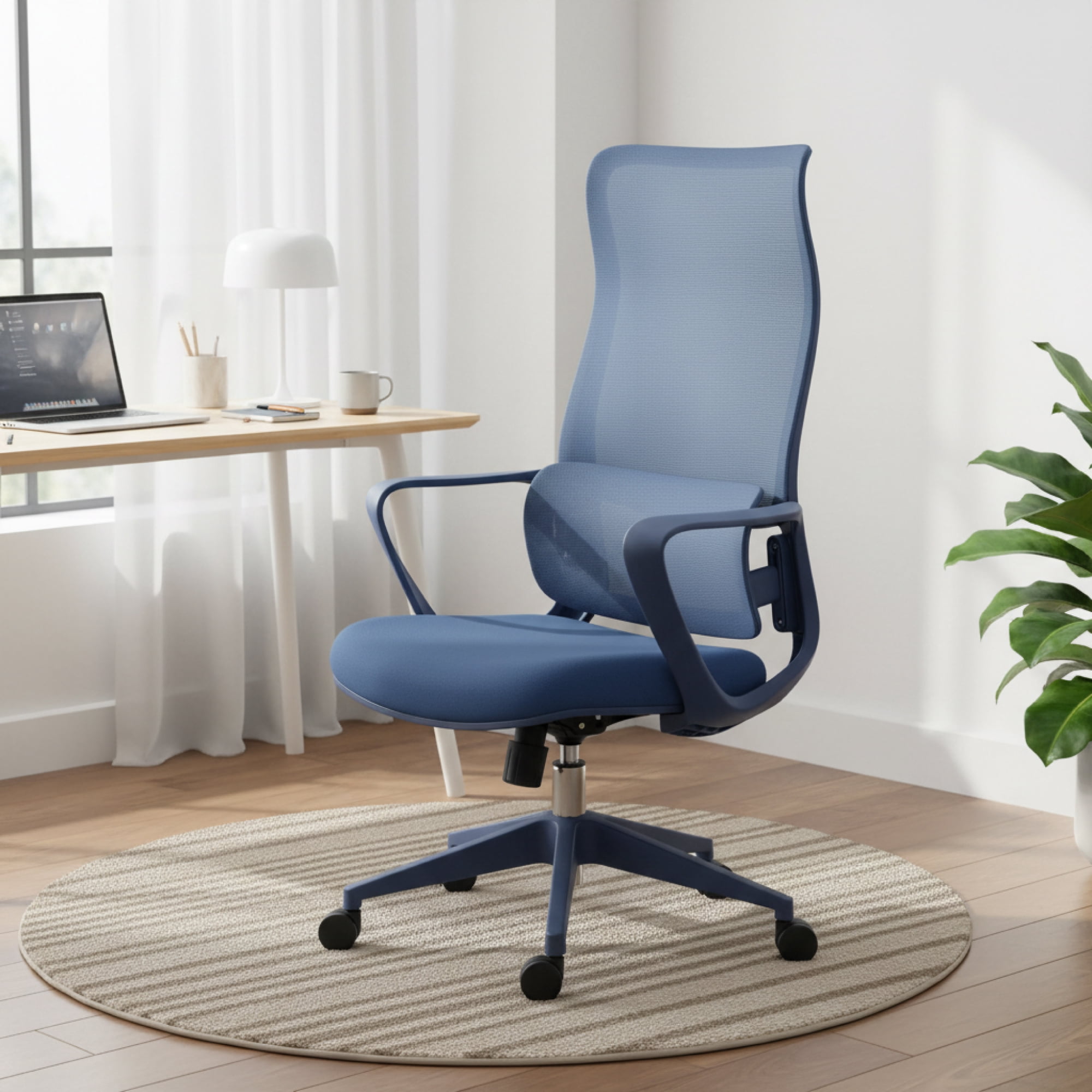 Ergonomic Swivel Chair with Adjustable Lumbar Support – Modern Office ...