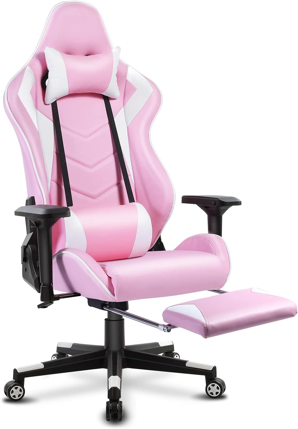 Ergonomic Swivel Recliner Computer Gaming Chair With Speakers Footrest Lumber Support Headrest