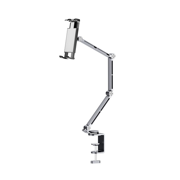Ergonomic Tablets Computer Arm Stand With 4 Axises Adjustment And Base For Home Offices And Travel Use