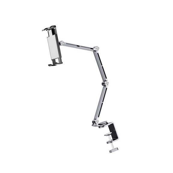 Ergonomic Tablets Computer Arm Stand With 4 Axises Adjustment And Base For Home Offices And Travel Use