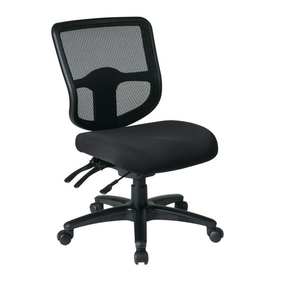 Ergonomic Task Office Chair with ProGrid Back in Coal Black Fabric