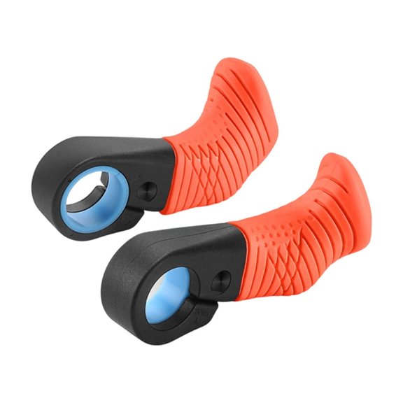 Ergonomic Thumb Rest Handlebar Grip, Angle Adjustable, Soft Rubber Composite, Non- Texture, Fits 22mm Handlebars, Aluminum Alloy Base, Color D, One Size, 156g