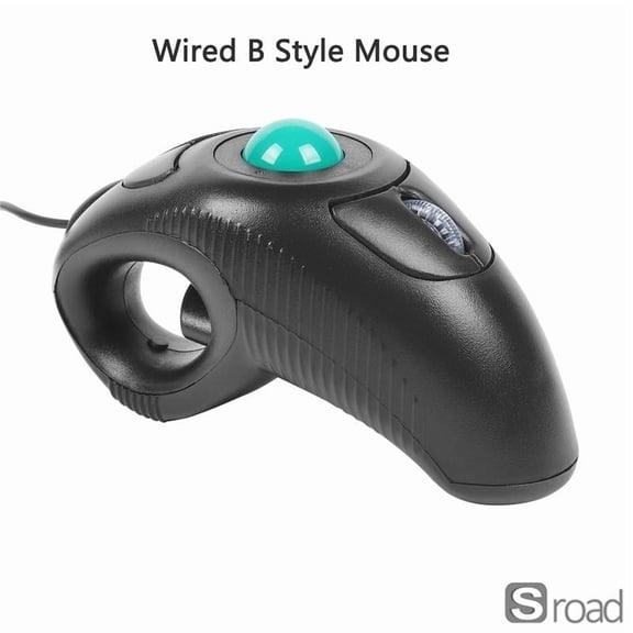 Ergonomic Thumb Trackball Mouse, 2.4G Wireless & Wired Options, 1600DPI 6-Button Computer Mouse With Scroll Wheel, Vertical Handheld Design For PC Laptop (Right/Left Hand Use),Wired B Style,funny