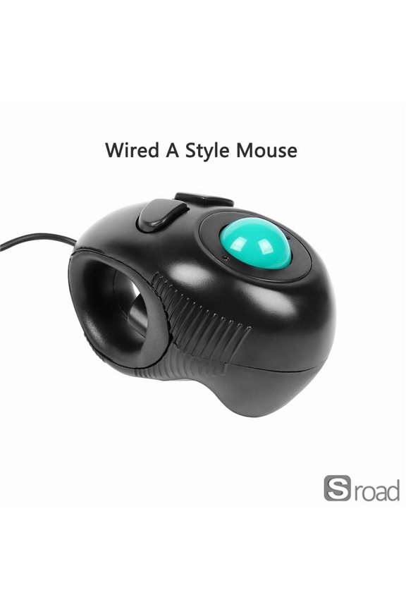 Ergonomic Thumb Trackball Mouse, 2.4G Wireless & Wired Options, 1600DPI 6-Button Computer Mouse With Scroll Wheel, Vertical Handheld Design For PC Laptop (Right/Left Hand Use),Wired A Style,funny