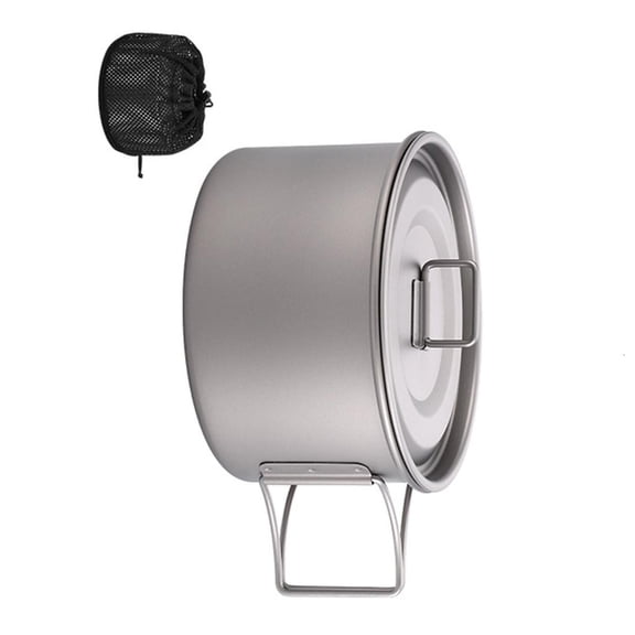 Ergonomic Titaniums Lunch Container Food Jar Pot with Foldable Handle and Lid