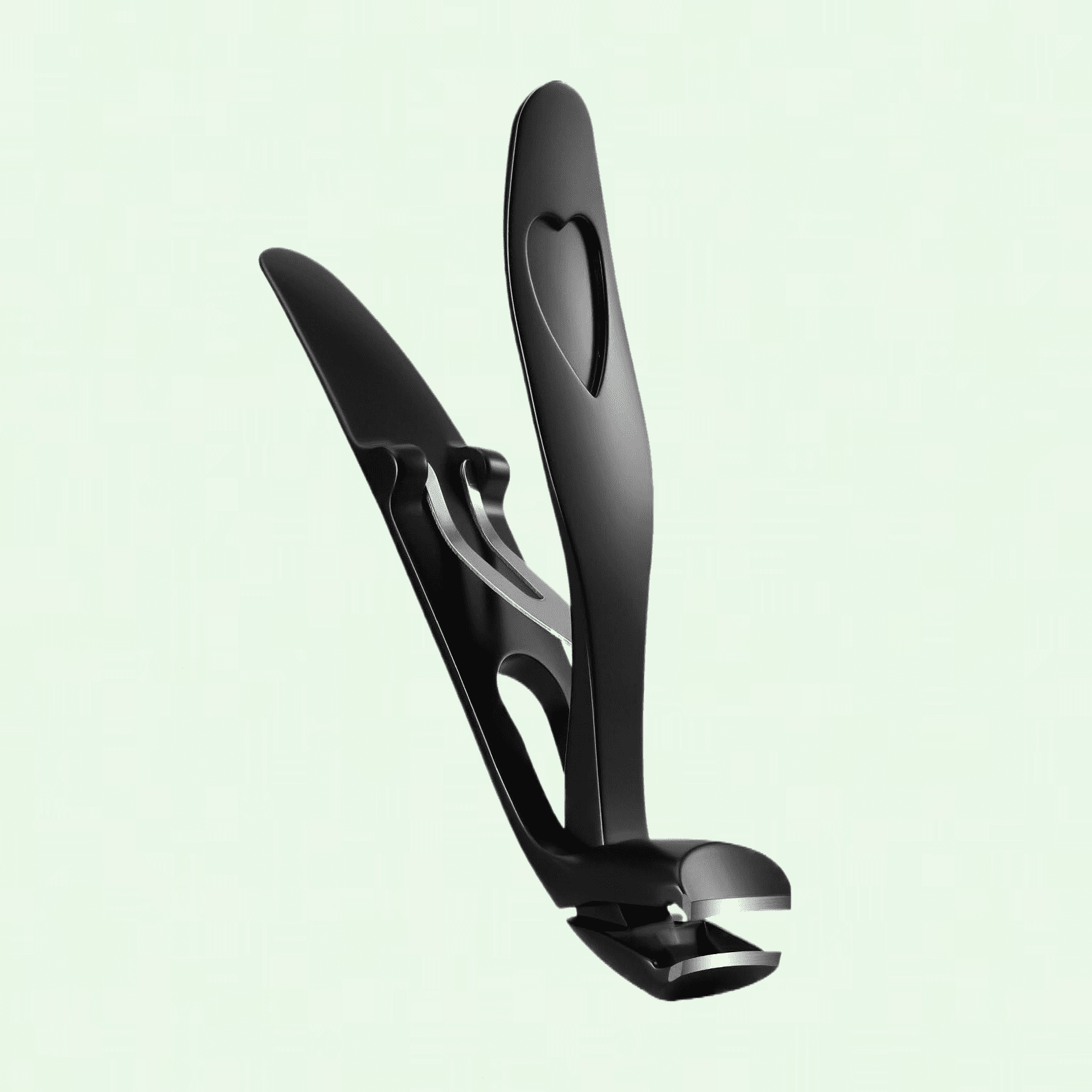 Ergonomic Toenail Clipper for Thick Nails - Premium Steel Nail Clipper Trimmer with Catcher for Seniors (Black)