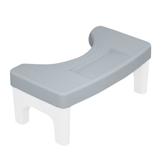 Ergonomic Toilet Squatting Foot Stool, Portable Bathroom Potty Foot Rest Booster Stool, Non-Slip Raised Foot Step For Better Posture During Daily Washroom Use-(Gray)