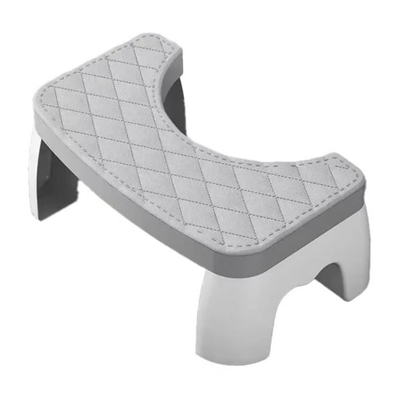 Ergonomic Toilet Stool for Adults, Children, Pregnant Women - Non-Slip, Portable Squat with Removable Seat Grey