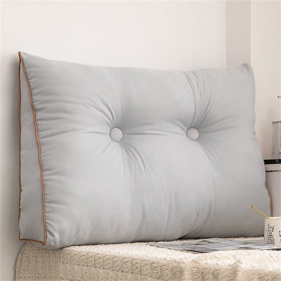 Ergonomic Triangular Headrest Pillow, 5.9"×17.7"×17.7" Backrest with Washable Cover, Resting Cushion for Reading in Bed, Sofa & Dormitory