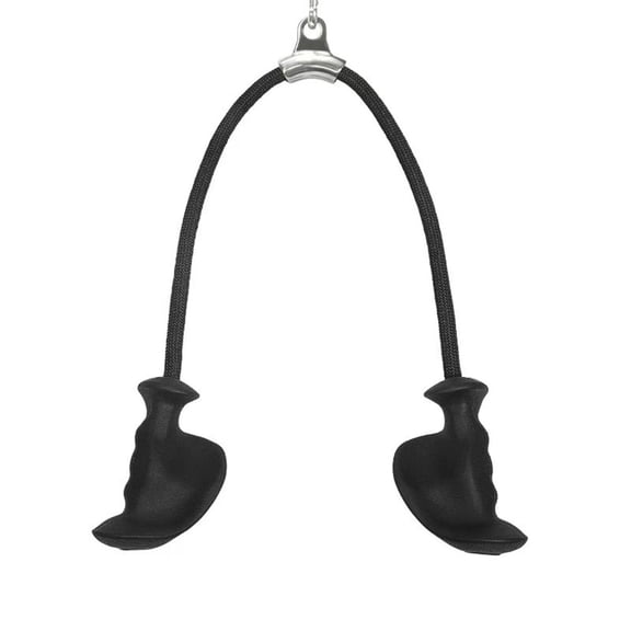 Ergonomic Tricep Rope Pulldown Attachments, Triceps Rope Cable Attachments for Gym, Pull Down Bar for Cable Machine, Tricep Workout Cable Attachments