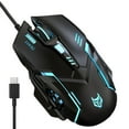 Ergonomic Type C Mouse for PC Laptop Tablet with LED Lighting Gaming