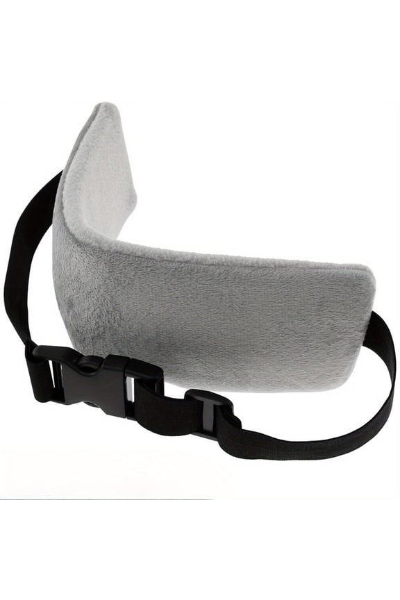Ergonomic U-Shaped Travel Neck Pillow with Adjustable Head Support Strap, Soft Plush Comfortable Neck Rest, Portable Nap Pillow for Airplane, Car and Long-Distance Travel