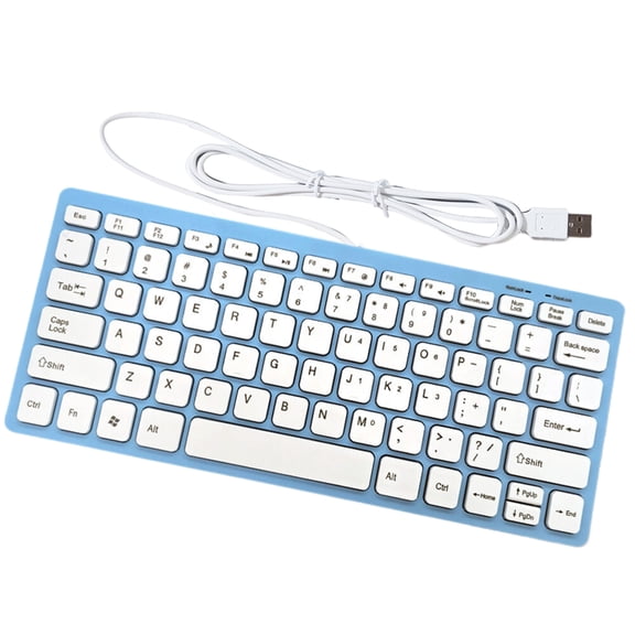 Ergonomic USB Wireds Mini Keyboards 78 Key Slim for Efficient Typing on Laptops and Desktops