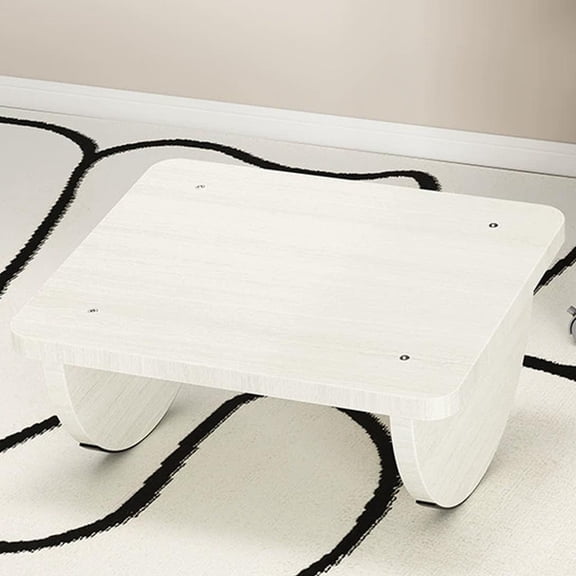 Ergonomic Under Desk Foot Rest Rocking Wood Footstool, Height Adjustable Office Footrest for Leg Circulation and Better Posture