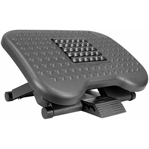 Ergonomic Under Desk Footrest | Massaging Foot Support for Foot Comfort | Office Tilting Footrest with 3-Level Height Adjustment Against Swelling