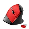 thumbnail image 1 of Ergonomic Vertical Mouse, 2.4 GHz Wireless Mouse with Nano Receiver and Auto-Sleep Mode, 800/1200/1600 DPI Optical Tracking, MEMZUOIX Wireless Gaming Mouse for PC Laptop Macbook, Red, 1 of 9