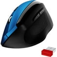 thumbnail image 1 of Ergonomic Vertical Mouse, 2.4 GHz Wireless Mouse with Nano Receiver and Auto-Sleep Mode, 800/1200/1600 DPI Optical Tracking, MEMZUOIX Wireless Gaming Mouse for PC Laptop Macbook, Blue, 1 of 8