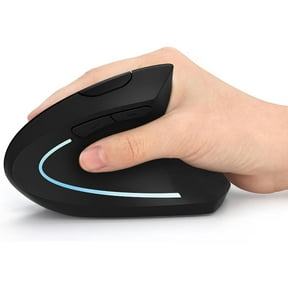 Ergonomic Vertical Mouse - Skin-Friendly Anti-Slip Surface, 4 DPI Levels (800-3200) with LED Indicators, Page Forward/Back Buttons for Office Work, Gaming, Design & Daily Use